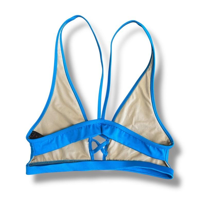 Frederick’s Of Hollywood Sunset Strap Bikini Top Blue Size M NWT Made In USA