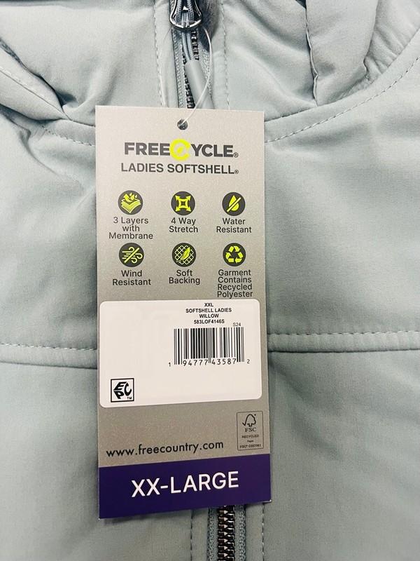 Free Country Ladies Super Softshell Jacket Willow Size XXL