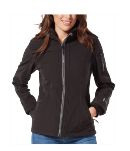 FREE COUNTRY WOMENS SUPER SOFTSHELL JACKET BLACK *CHOOSE SIZE