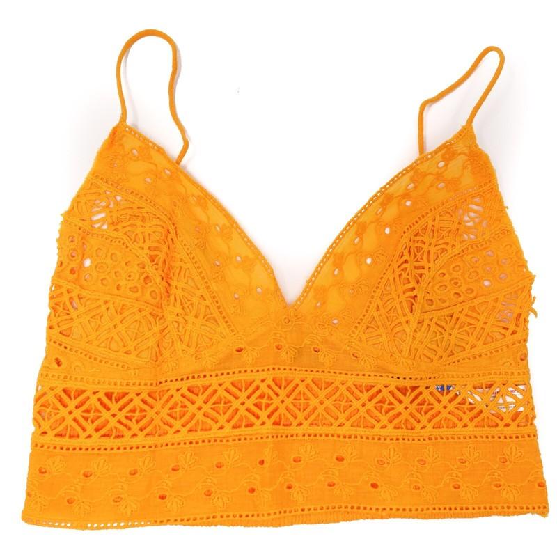 Free People Carina Bralette Mango Women's Crop Top NWT Pick Size