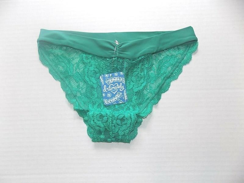 FREE PEOPLE Lace Bikini Panties Emerald Green Size Medium $12 - NWT
