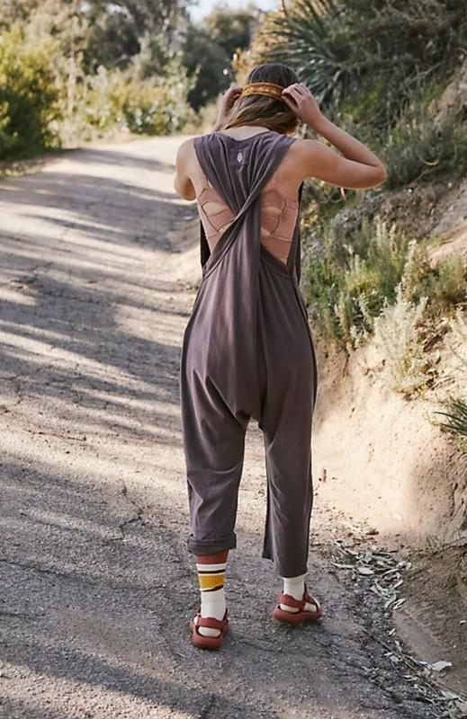 Free People Movement Hot Shot Twisted Piece Size Small in Charcoal Brown