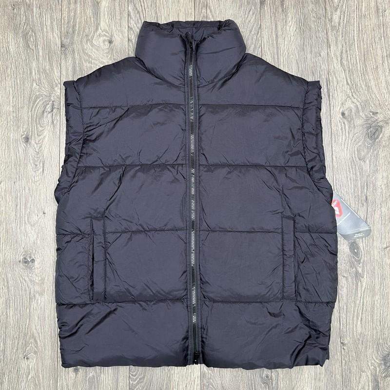 Free People Movement Puffer Vest Size XS Womens Black Full Zip Loose Fit $148