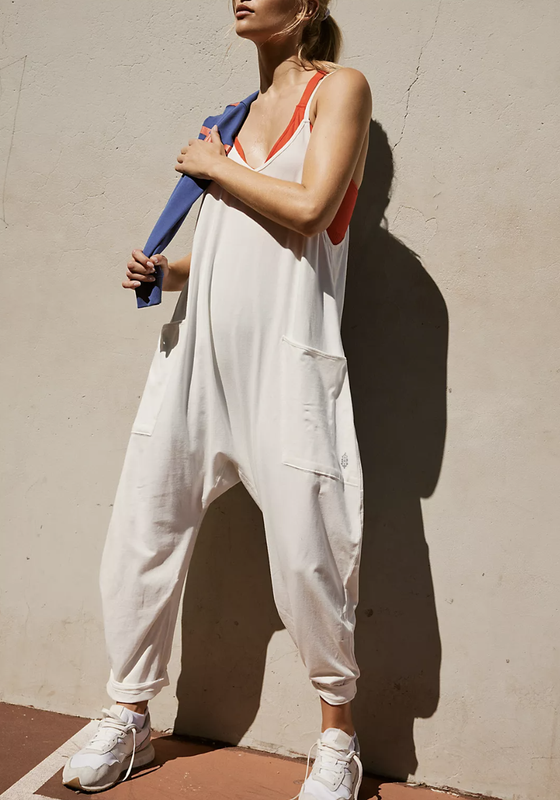 Free People - Movement - White - Hot Shot Jumpsuit Sz XL
