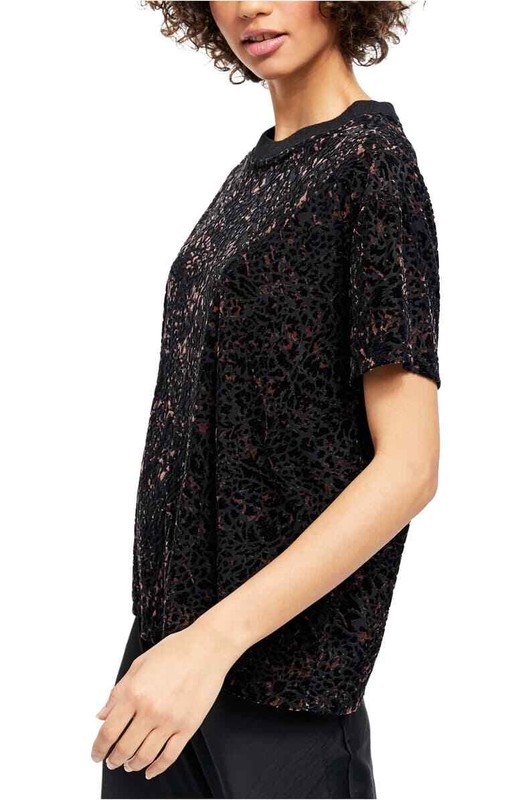 Free People Teddy Tee Cheetah Combo