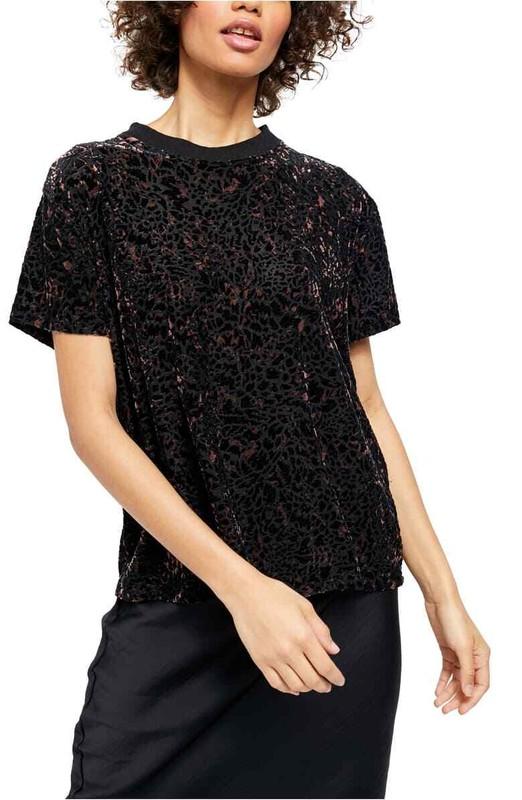 Free People Teddy Tee Cheetah Combo