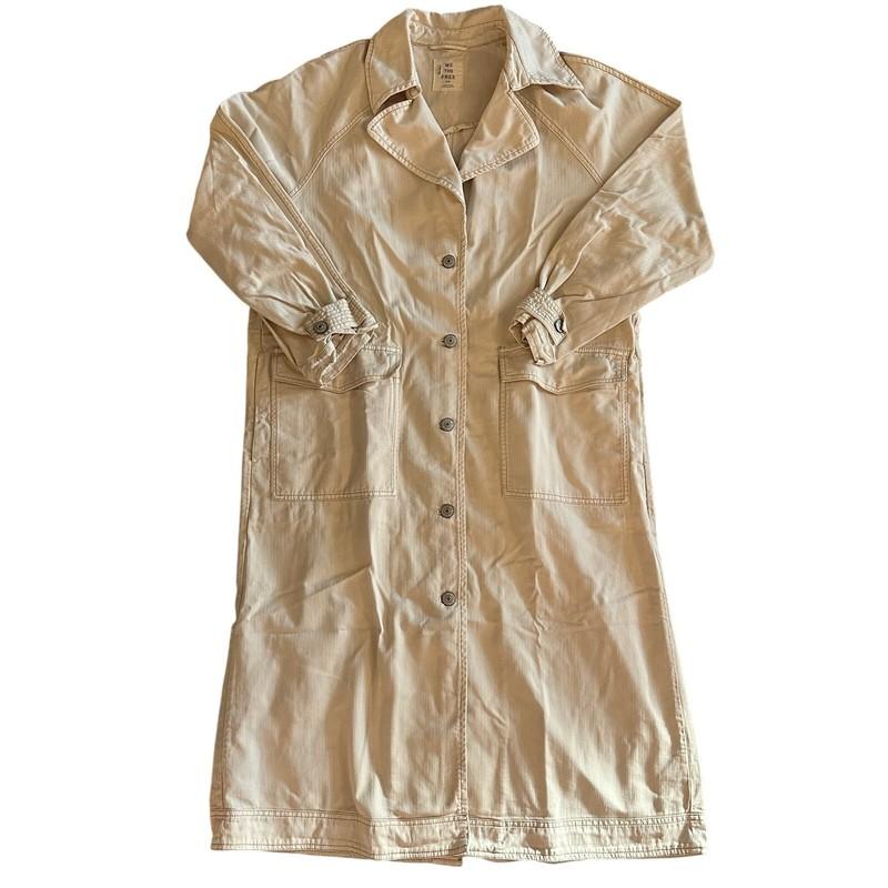 Free People We The Free Khaki Perry Military Duster Trench Coat NWOT- S