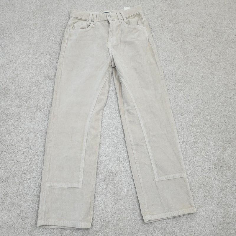 Free People We The Free Women Sz 28 High Rise Risk Taker Straight Corduroy Beige