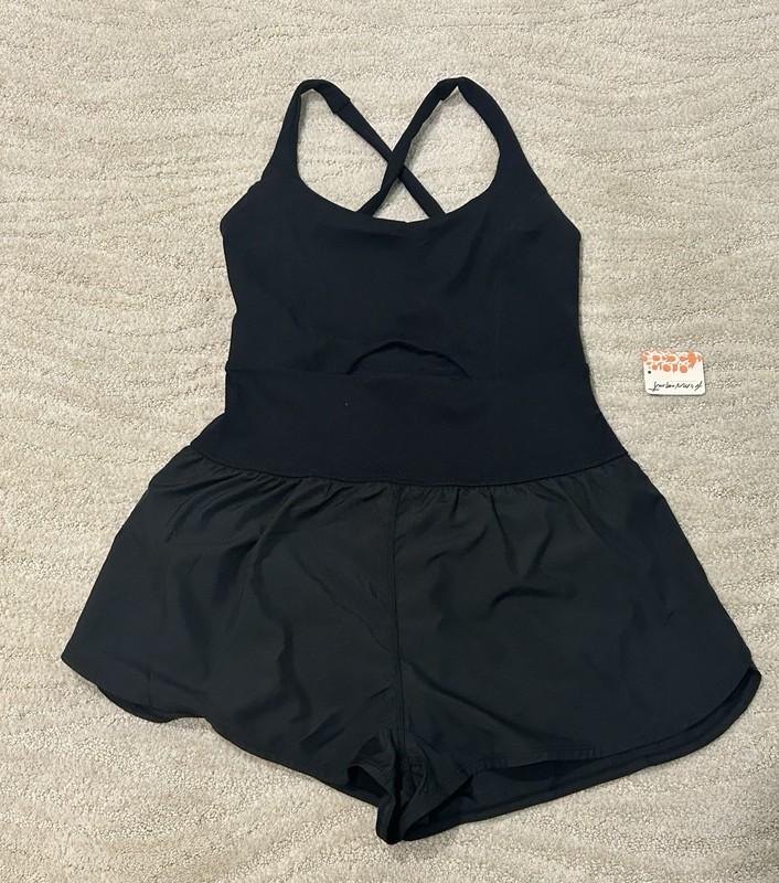 FREE PEOPLE woman's black Righteous runsie romper all in one SZ S BNWT L K*