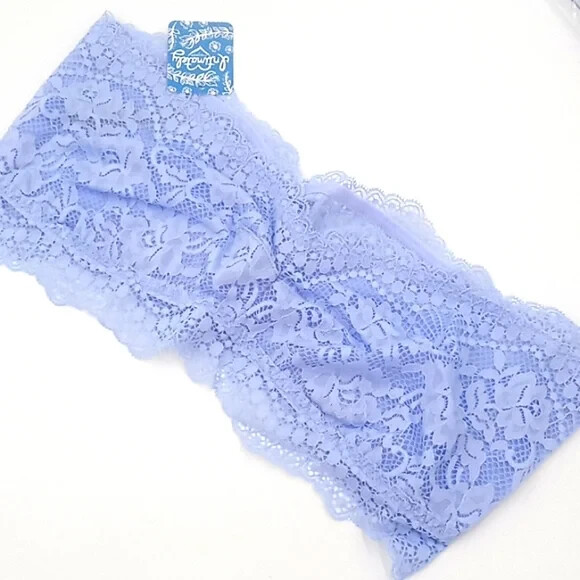 Free People Women's Small Lacey Looks Bandeau Bralette Bluemoon