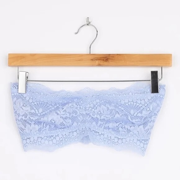 Free People Women's Small Lacey Looks Bandeau Bralette Bluemoon
