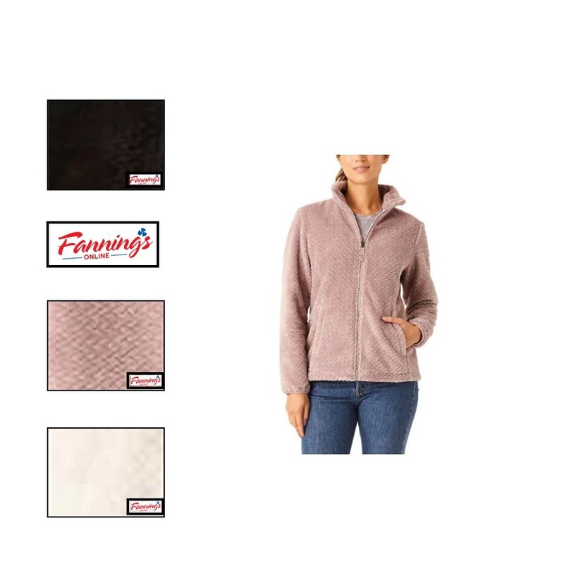 Free2B Ladies Butter Pile Fleece Jacket Full Zip Soft Stand Collar I K42
