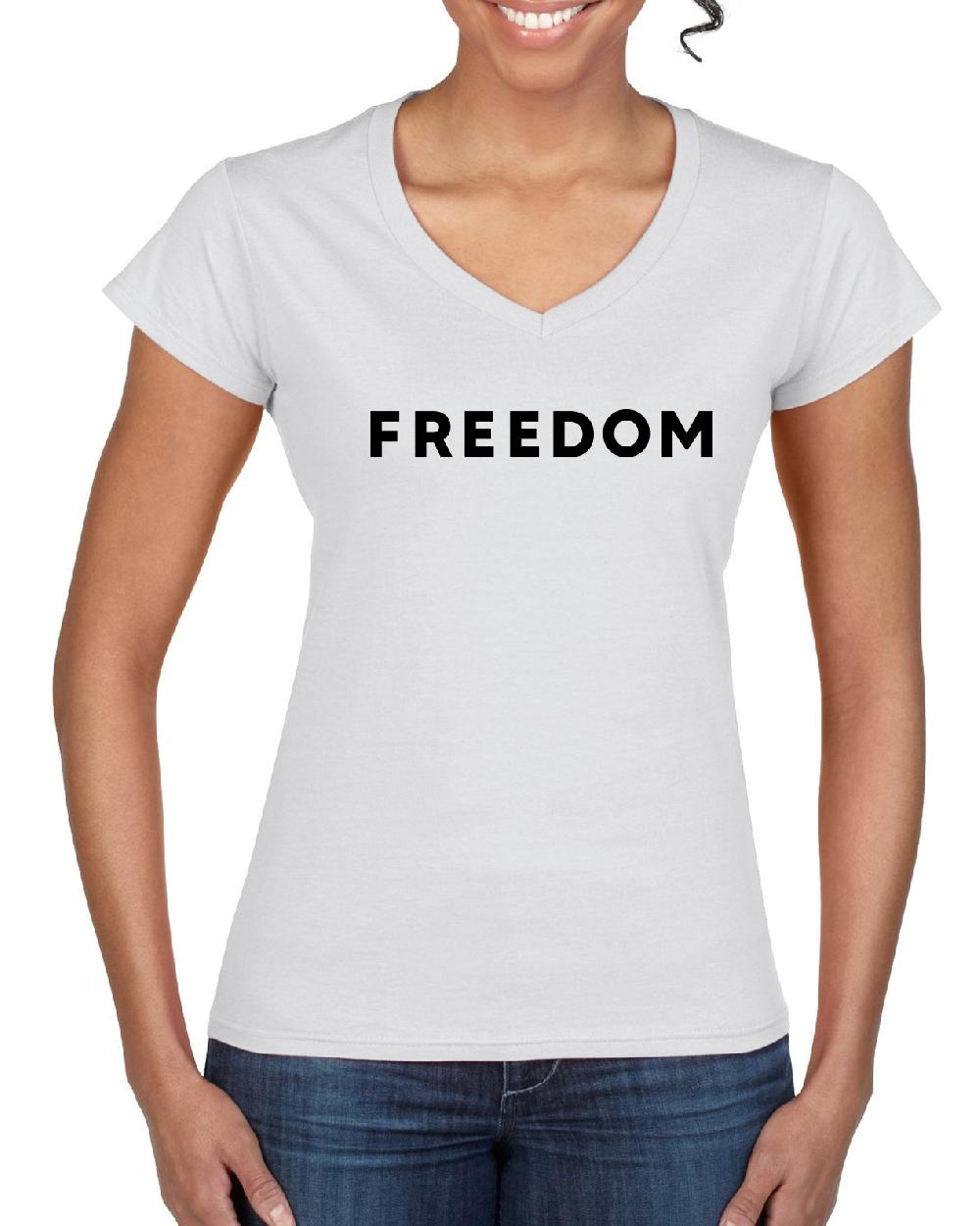 FREEDOM Justice For Charlie Womens Standard V-Neck Tee