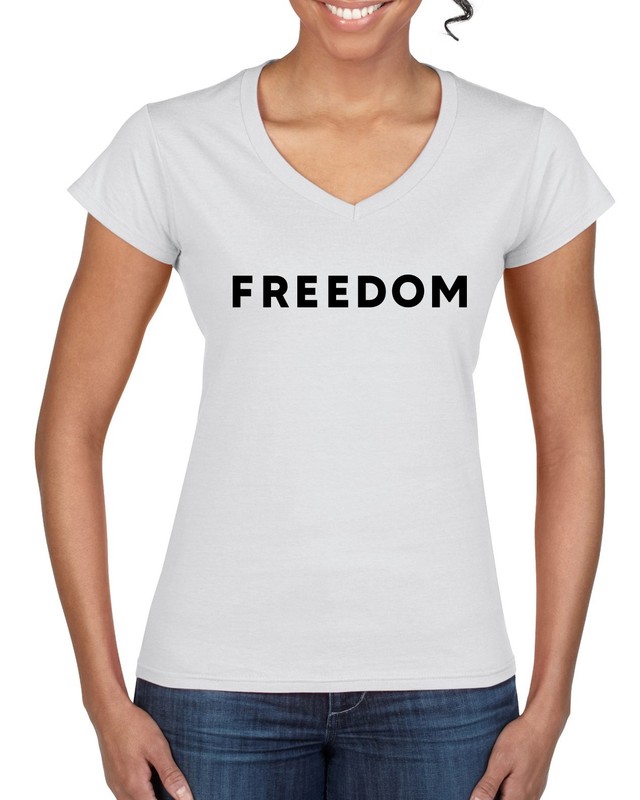 FREEDOM Justice for Charlie Womens Standard V-Neck Tee FREEDOM Justice for Charlie Womens Standard V-Neck Tee
