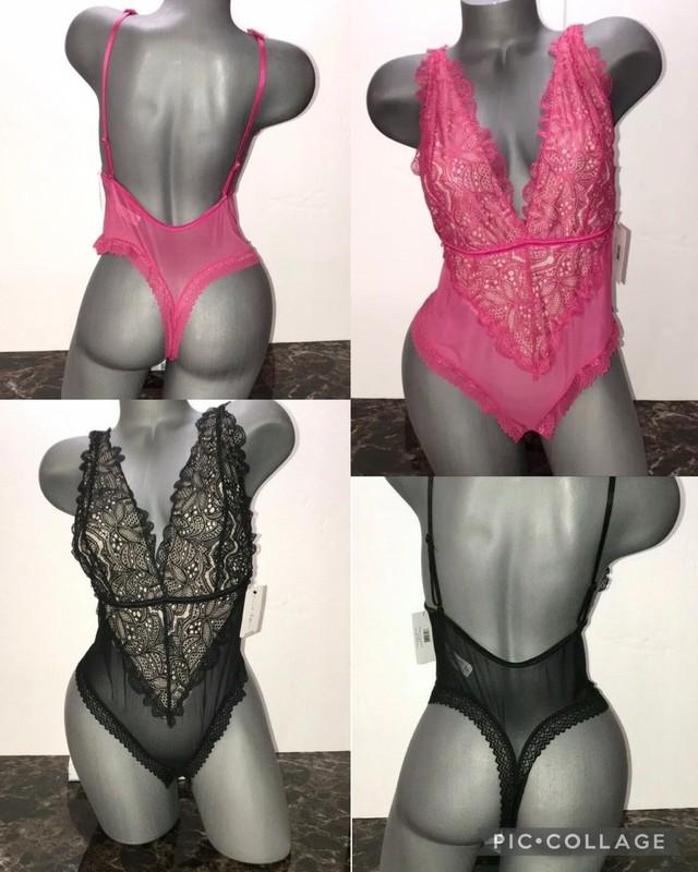French Affair Women’s Babydoll Bodysuit Teddy Lingerie S M L & XL