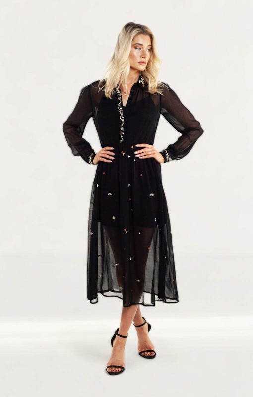 French Connection Womens Black Midi Dress RRP £150