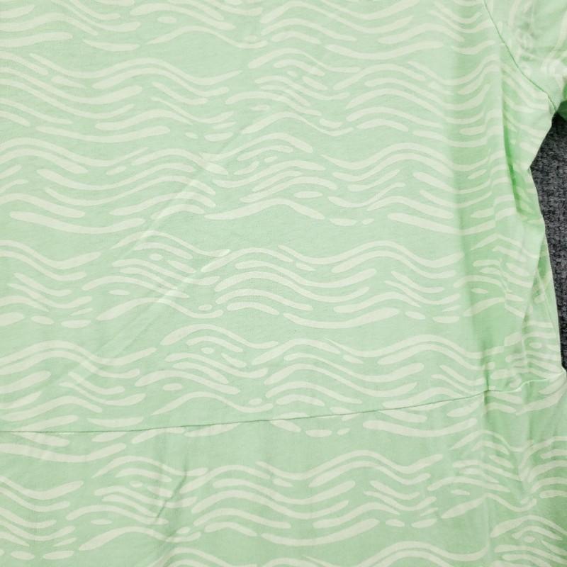 Fresh Produce Dress Womens L Large Green Midi Abstract Short Sleeve A Line USA