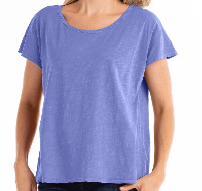 FRESH PRODUCE O/S Peri BLUE Jersey KEEPSAKE Slouchy Tee Top One Size NWT New