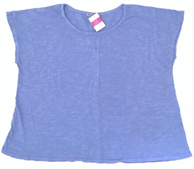 FRESH PRODUCE O/S Peri BLUE Jersey KEEPSAKE Slouchy Tee Top One Size NWT New