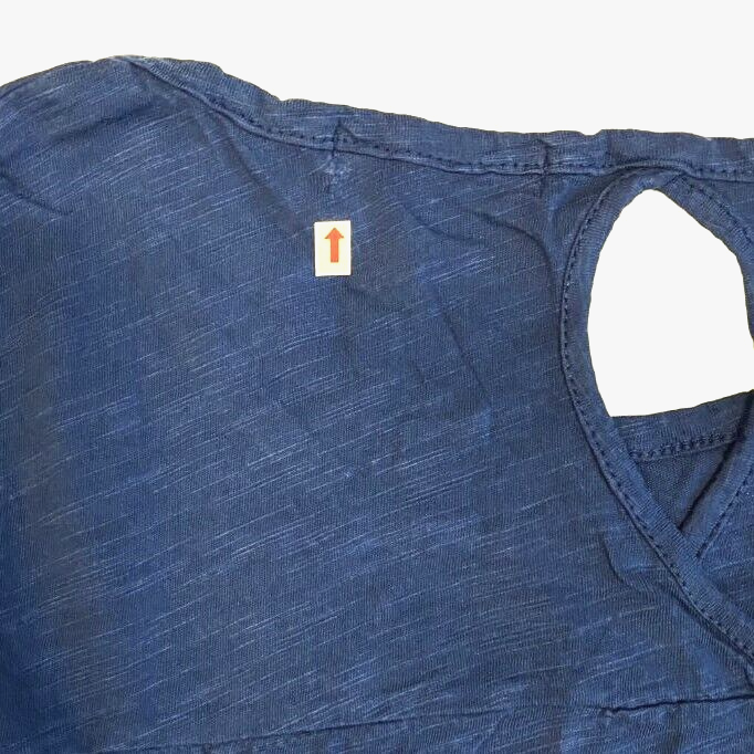 FRESH PRODUCE Small Moonlight BLUE CHLOE $45 Key Hole Cotton Slub TANK Top NWD S