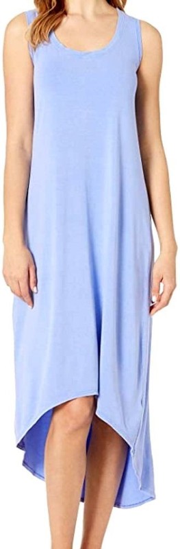 FRESH PRODUCE Small Peri Blue Staple Hi Lo Stretch Maxi Dress $79 NWT New S