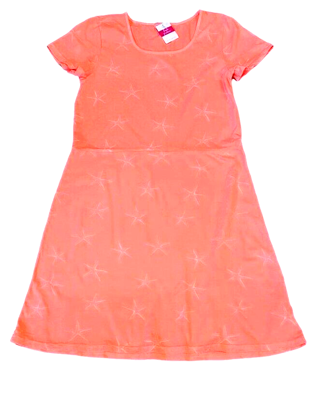 FRESH PRODUCE XSmall Sunset Coral STARFISH $75 SADIE Jersey Cotton Dress NWT XS