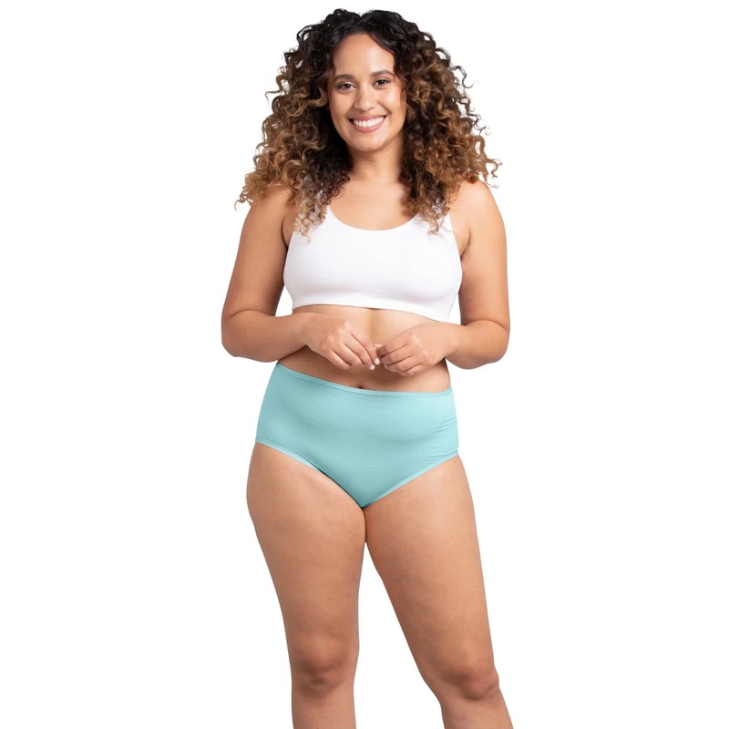Fruit Of The Loom Women's Breathable Cooling Stripes Brief Underwear 6-Pack