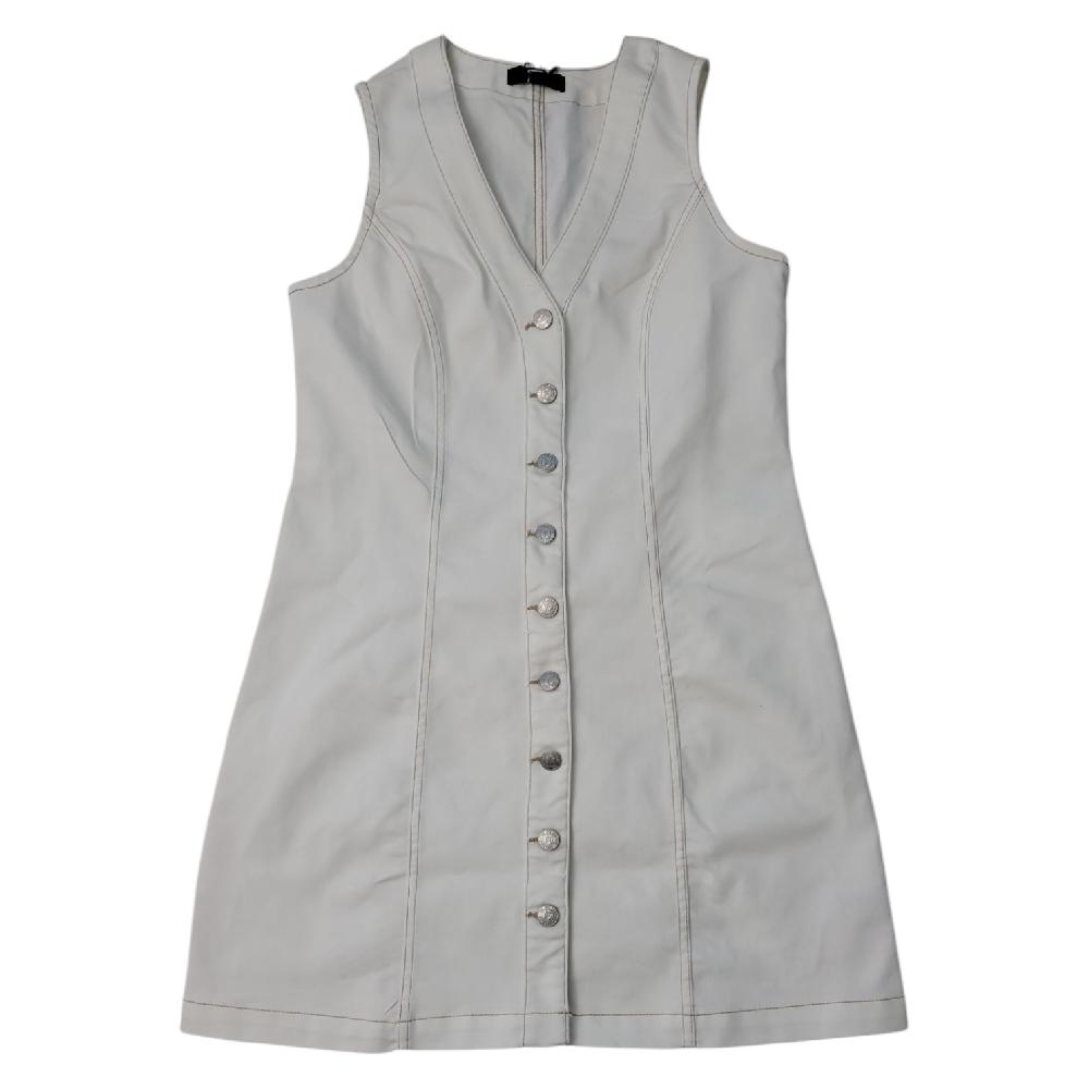 Frye Women's Sleeveless Stretch Denim V-Neck Mini Dress