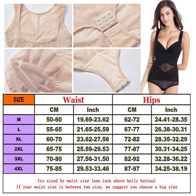 Full Body Shaper Waist Vest Fajas Shapewear Underbust Corset BodySuit Corset US