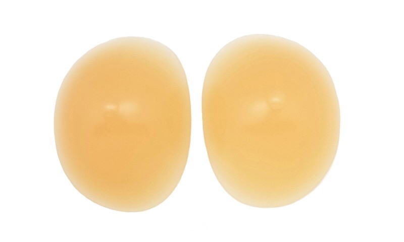 Fullness Women's Silicone Breast Enhancer Push Up Pads With Nude Nipple #1001A