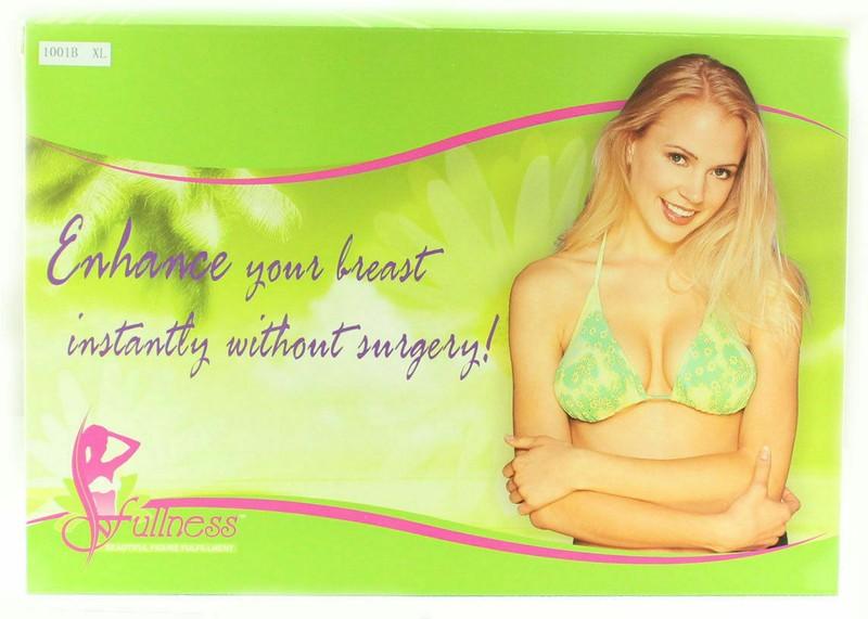 Fullness Women's Silicone Breast Enhancer Push Up Pads With Nude Nipple #1001A