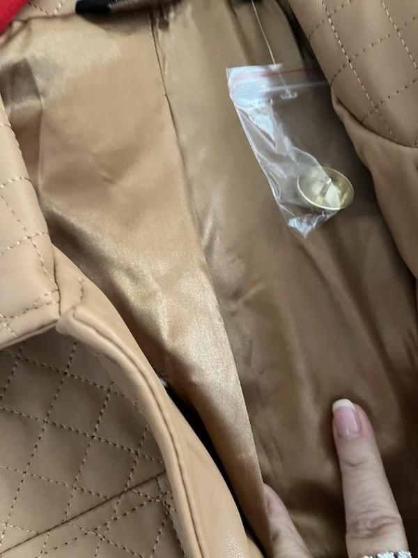 G By Giuliana Camel Quilted Faux Leather Jacket. Sz M PLEASE READ DESCR