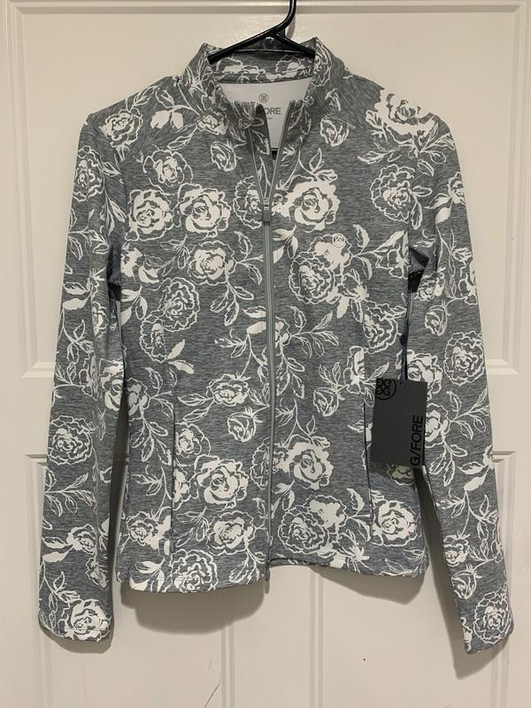 G/FORE Women's Peony Sketch Tech Interlock Jacket NWT Heather Gray Size XS Gfore