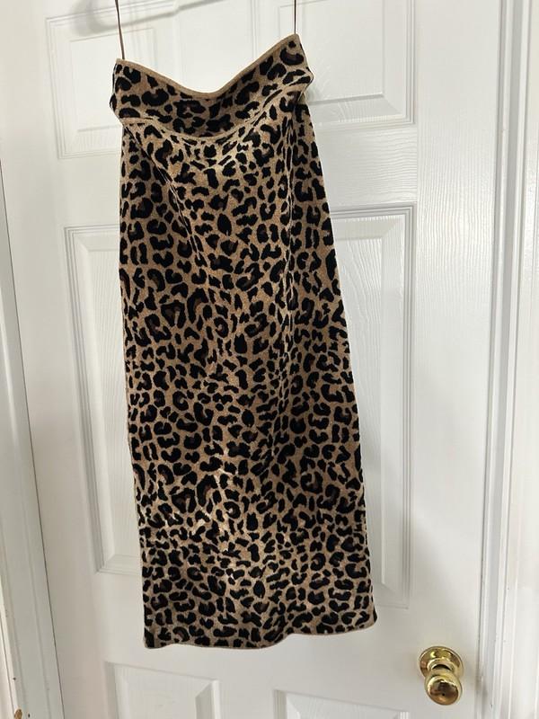 Galvan London Women Skirt Leopard 31 Inches Long