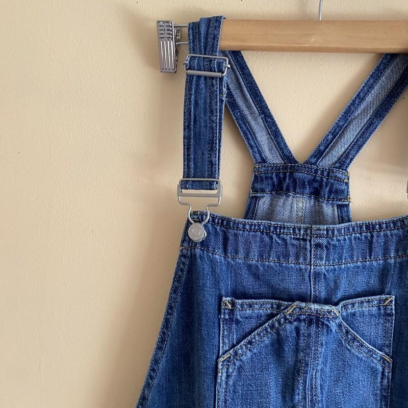 GAP Denim Slouch Ankle Overalls Woman XL Blue Utility Streetwear Preppy Coastal