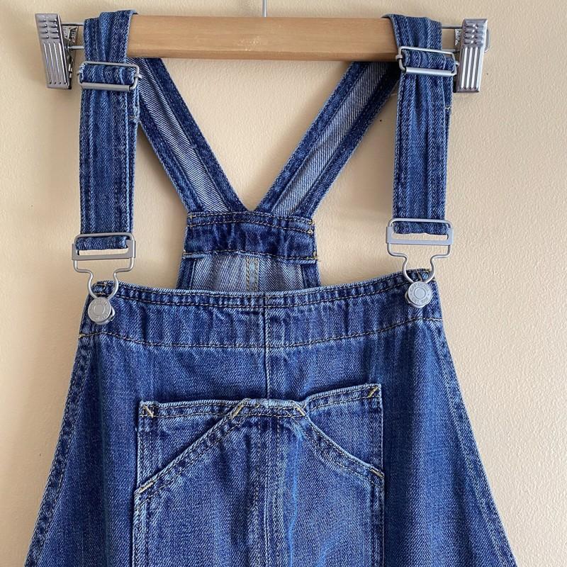 GAP Denim Slouch Ankle Overalls Woman XL Blue Utility Streetwear Preppy Coastal