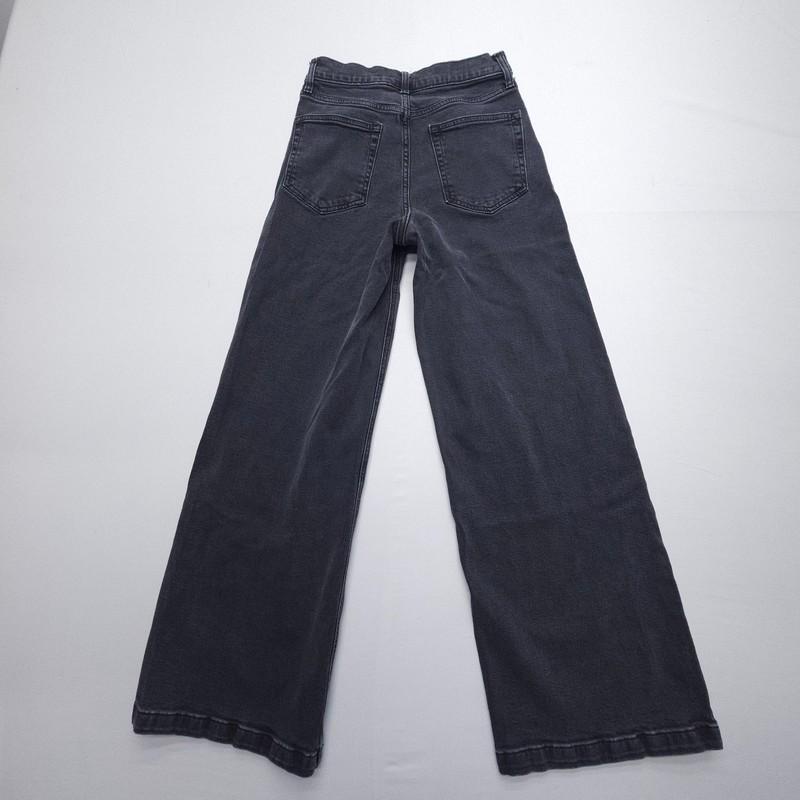 Gap High Rise Stride Wide Leg Jeans Size 28 / 6 Black Baggy Boho Dark Skater