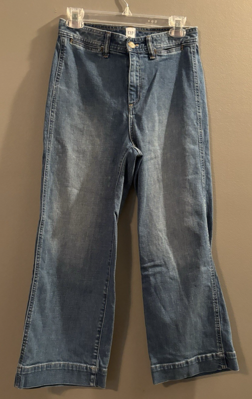GAP High Rise Wide Leg Crop Jeans Womens 4/27