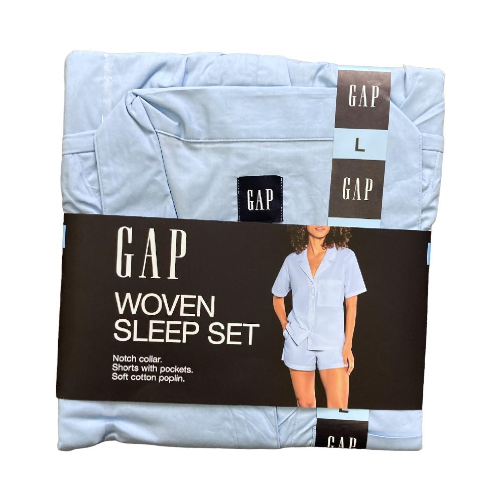 GAP Ladies Cotton Poplin Short Sleeve Notch Collar Woven Sleep Set GP004095