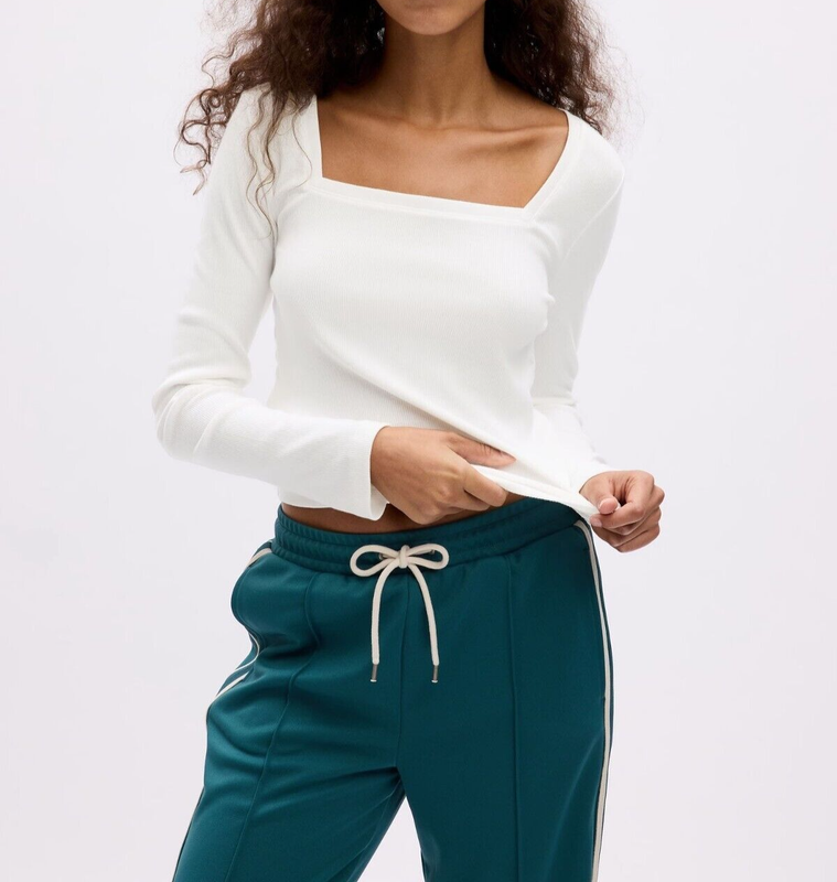 GAP Modern Rib Square-Neck Cropped T-Shirt #824319