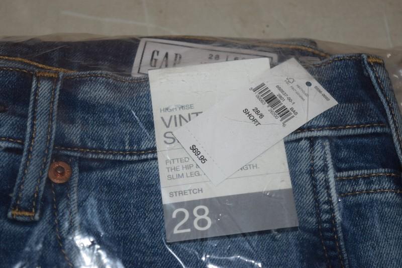 Gap Vintage Slim High Rise Jeans Size 28/6 Short Medium Indigo