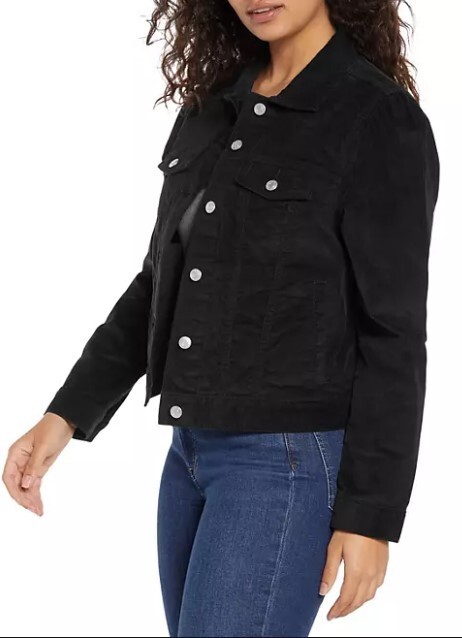 Gap Women's Corduroy Jacket Size Small True Black Free Shipping