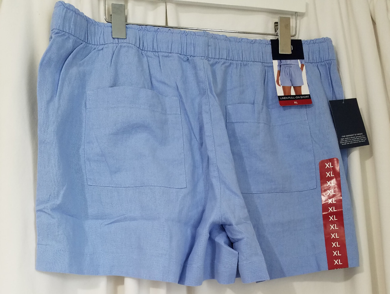 Gap Women's Linen Pull On Short Size Extra Large Blue