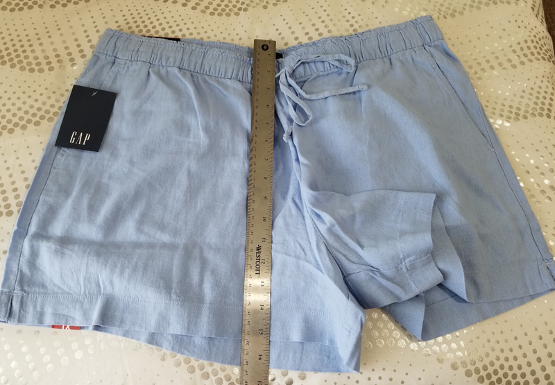 Gap Women's Linen Pull On Short Size Extra Large Blue