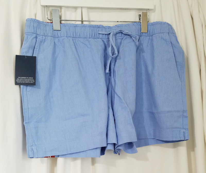 Gap Women's Linen Pull on Short Size Extra Large Blue