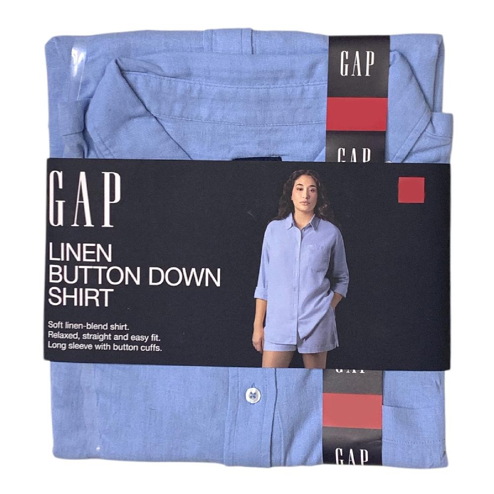 Gap Women's Relaxed Fit Light Soft Linen Button Down Top