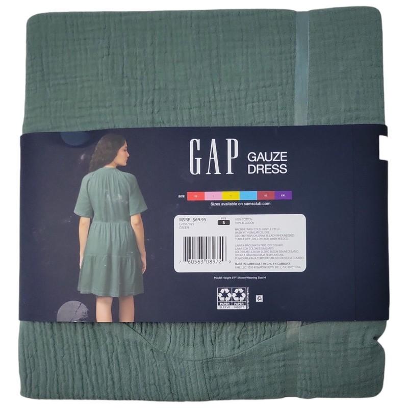 Gap Women's Relaxed Fit Soft Cotton Gauze Tiered Dress
