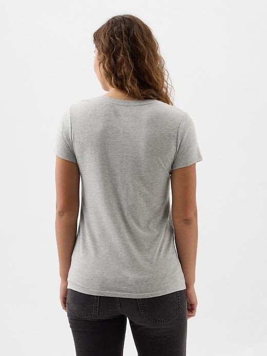 GAP Women's Size M Crew Neck Soft Cotton/Modal Favorite T-Shirt- Light Gray Marl