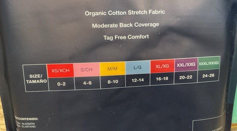 GAPBODY Womens Sz M 8-10 Organic Cotton Stretch Bikini 5 Pk Multi Colors TagFree