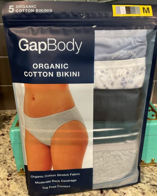 GAPBODY Womens Sz M 8-10 Organic Cotton Stretch Bikini 5 Pk Multi Colors TagFree